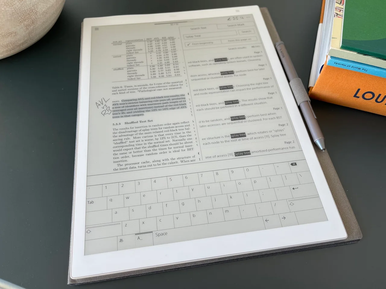 DPT-RP1 document search view.